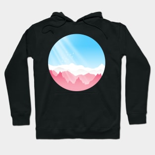 Transgender Sunrise Mountains Landscape Hoodie